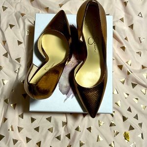 New Jessica Simpson Bronze Stilettos
